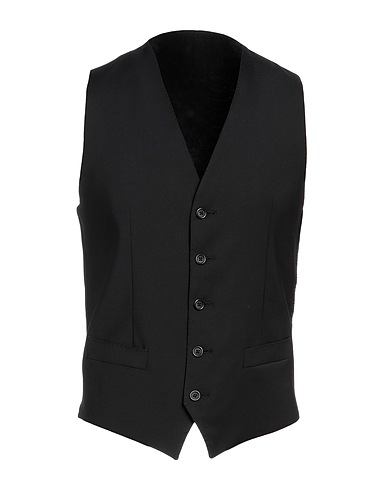 DOLCE&GABBANA Anzugweste Schwarz 54% Polyester, 44% Wolle, 2% Elastan