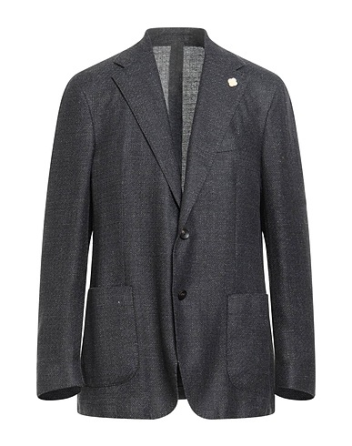 LARDINI Blazer Charcoal 47% Wool, 29% Silk, 24% Linen