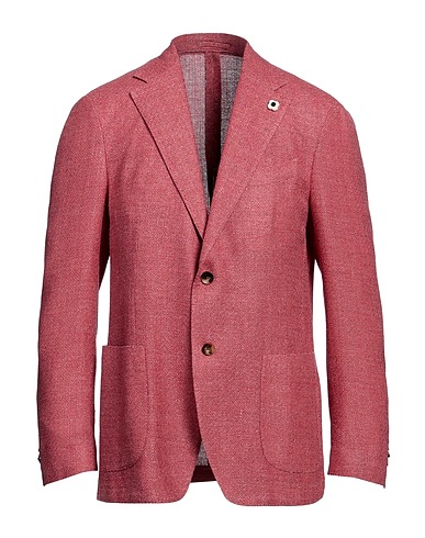 LARDINI Blazer Red 47% Wool, 29% Silk, 24% Linen