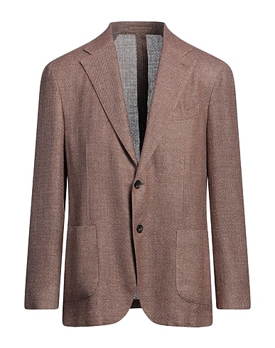 LARDINI Blazer Light brown 47% Wool, 29% Silk, 24% Linen