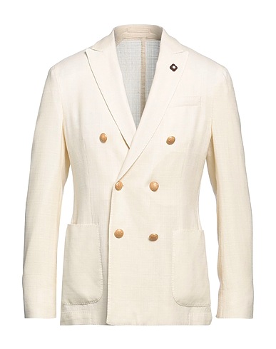 LARDINI Blazer Panna 96% Lana, 4% Seta