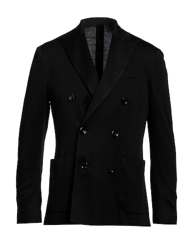 LARDINI Пиджак Чёрный 60% Шелк, 40% Хлопок