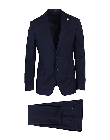 LARDINI Suits Midnight blue 100% Wool