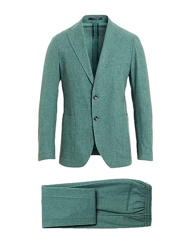 TAGLIATORE Suits Dark green 55% Virgin Wool, 35% Cotton, 10% Silk
