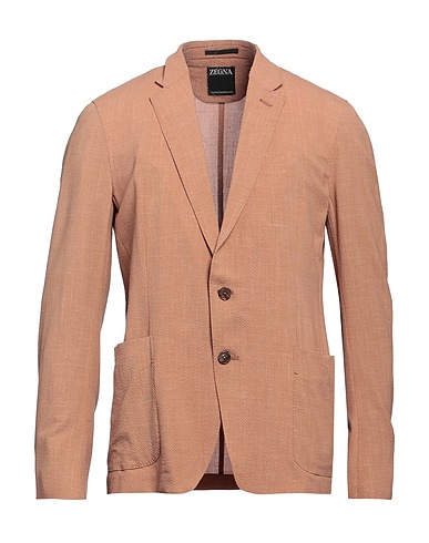 ZEGNA Blazer Camel 75% Wool, 13% Silk, 8% Linen, 4% Elastane