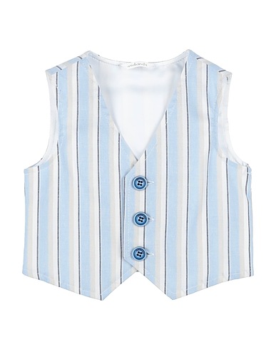 MINIBANDA by SARABANDA Waistcoat Sky blue 60% Cotton, 37% Polyester, 3% Elastane