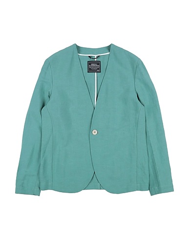 DANIELE ALESSANDRINI Blazer Sage green 65% Viscose, 35% Linen