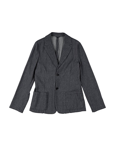 EMPORIO ARMANI Blazer Slate blue 54% Linen, 46% Cotton