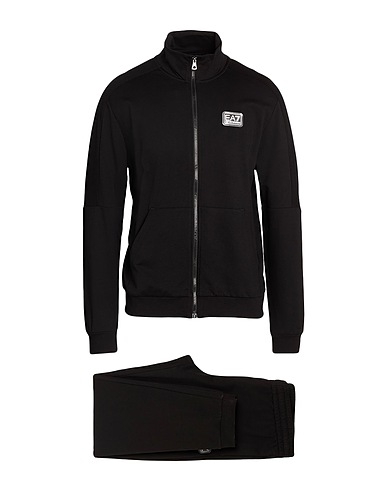 EA7 Tuta Sportiva Nero 100% Cotone