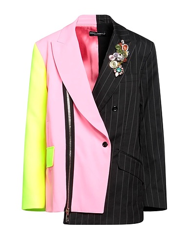 DOLCE&GABBANA Blazer Pink 46% Cotton, 42% Polyester, 10% Viscose, 2% Elastane