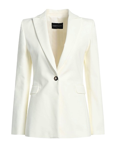 BCBGMAXAZRIA Blazer White 98% Cotton, 2% Elastane