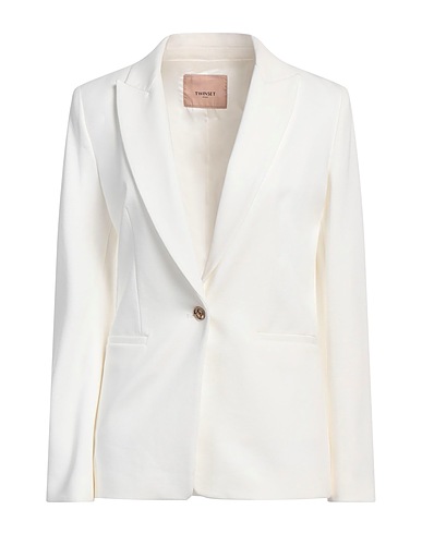 TWINSET Blazer BIANCO 68% Viscose, 27% Polyamide, 5% Elastane