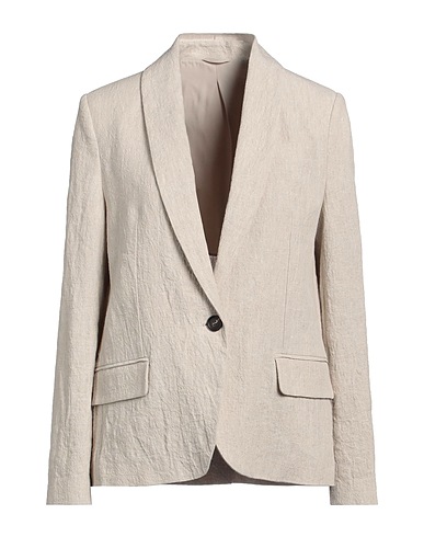 BRUNELLO CUCINELLI Blazer Sand 100% Linen, Brass