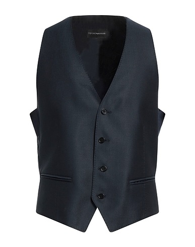 EMPORIO ARMANI Suit vest Navy 75% Virgin Wool, 25% Silk