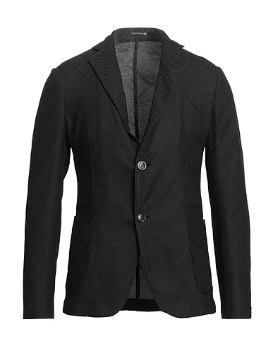 EMPORIO ARMANI テーラードジャケット ブラック ポリエステル 100%
