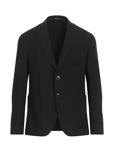 EMPORIO ARMANI Blazer Black 50% Wool, 45% Polyester, 5% Elastane