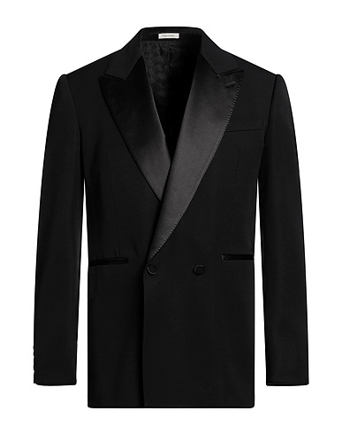 MCQUEEN Blazer Black 100% Wool, Silk