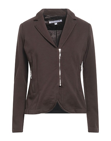 EUROPEAN CULTURE Blazer Brown 86% Cotton, 10% Viscose, 4% Elastane