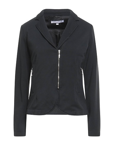 EUROPEAN CULTURE Blazer Black 86% Cotton, 10% Viscose, 4% Elastane