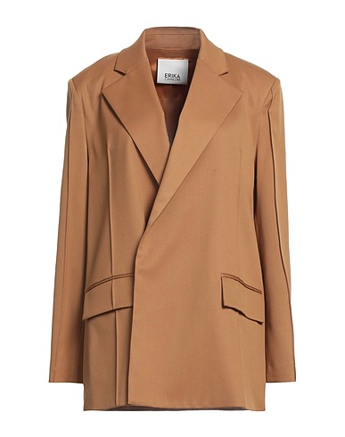 ERIKA CAVALLINI Blazer Camel 54% Polyester, 44% Virgin Wool, 2% Elastane