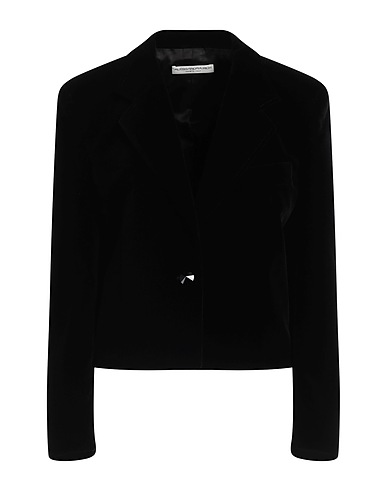 ALESSANDRA RICH Blazer Black 98% Cotton, 2% Elastane