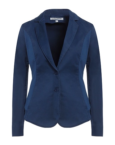 EUROPEAN CULTURE Giacca Blu 50% Cotone, 47% Modal, 3% Elastan