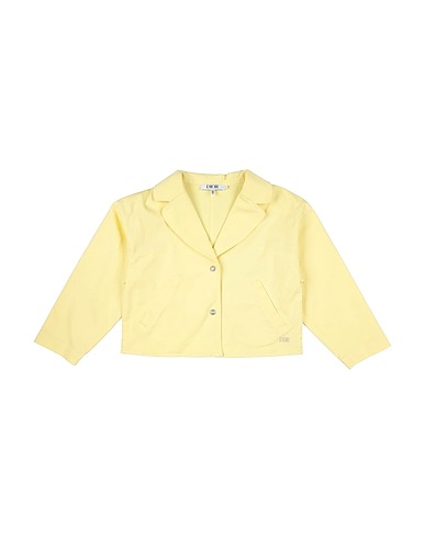 BABY DIOR Blazer Yellow 97% Cotton, 3% Elastane