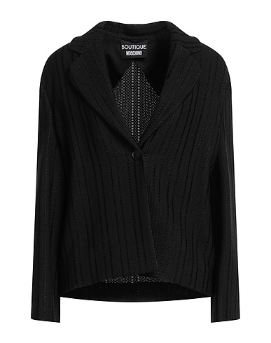 BOUTIQUE MOSCHINO Blazer Black 70% Viscose, 30% Cotton