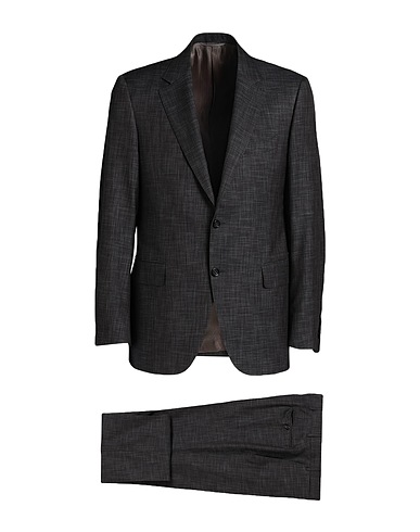CANALI Suits Charcoal 85% Super 150s Wool, 15% Silk
