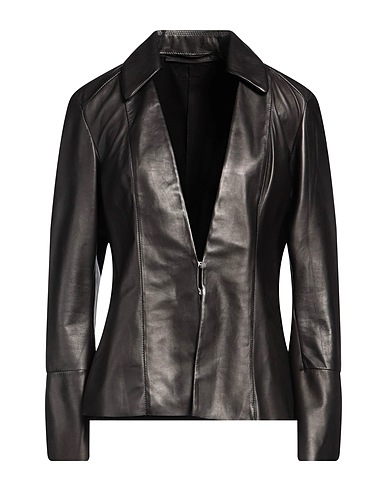 SALVATORE SANTORO Blazer Black 100% Ovine leather