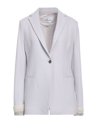 FABIANA FILIPPI Blazer Light grey 80% Virgin Wool, 20% Polyamide, Silk, Cashmere, Ecobrass