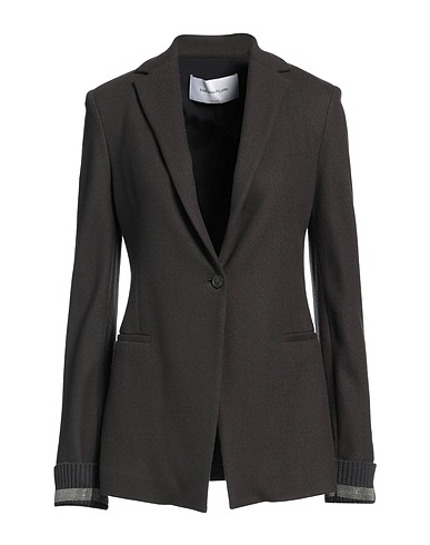 FABIANA FILIPPI Veste ANTRACITE 80% Laine vierge, 20% Polyamide, Soie, Cachemire, Ecobrass
