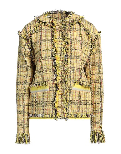 MSGM Giacca Giallo 63% Cotone, 19% Poliestere, 11% Acrilico, 5% Altre Fibre, 2% Poliammide