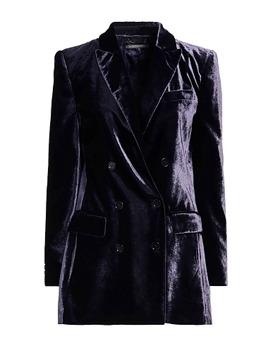 ALBERTA FERRETTI Giacca Viola scuro 80% Viscosa, 20% Seta