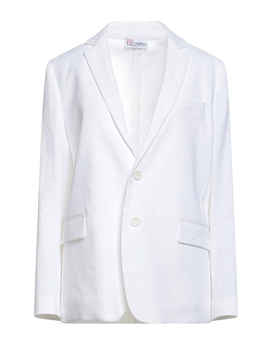 REDValentino Blazer White 54% Linen, 45% Cotton, 1% Elastane