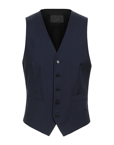 TOMBOLINI Waistcoat Navy blue 100% Virgin Wool