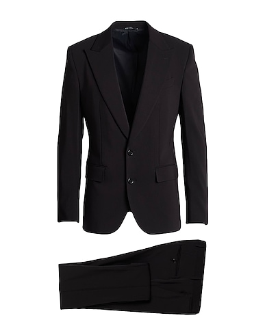 DOLCE&GABBANA Suits Black 61% Cotton, 36% Viscose, 3% Elastane