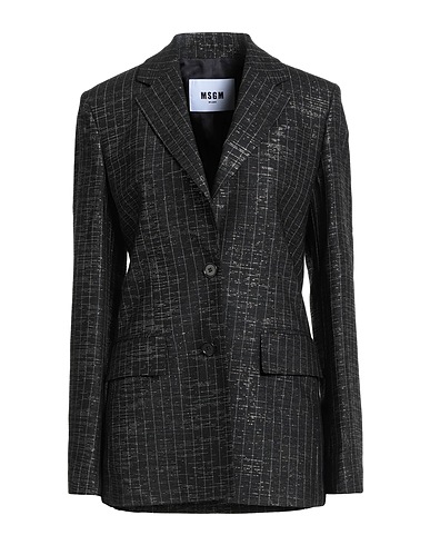 MSGM Giacca Nero 53% Lana, 45% Viscosa, 2% Poliestere