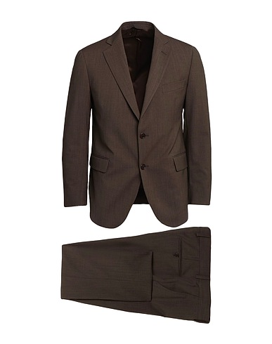 TOMBOLINI Suits Khaki 98% Virgin Wool, 2% Elastane