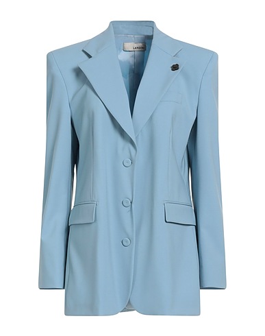 LARDINI Blazer Sky blue 96% Wool, 4% Elastane