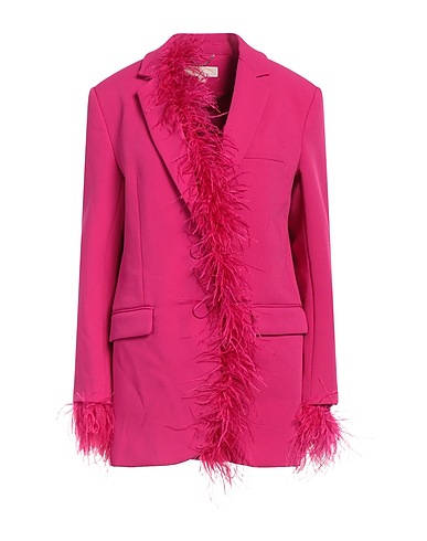 MICHAEL MICHAEL KORS Blazer Fuchsia 92% Polyester, 8% Elastane, Ostrich feathers