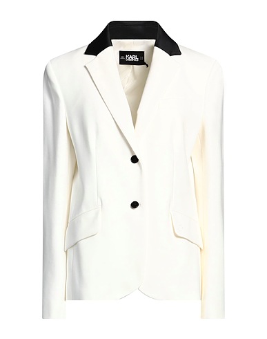 KARL LAGERFELD Blazer White 60% Viscose, 35% Polyamide, 5% Elastane, Polyester