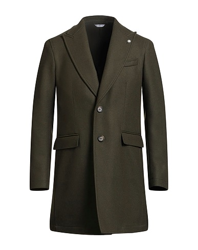 MANUEL RITZ Cappotto Verde militare 75% Lana Vergine, 25% Poliammide