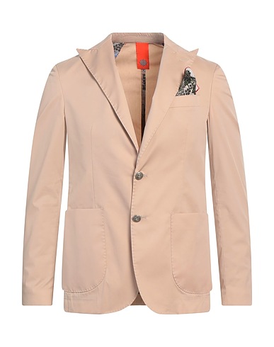 BHARNABA Blazer Beige 66% Cotton, 31% Polyamide, 3% Elastane