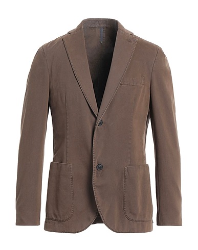 MONTEDORO Blazer Khaki 97% Cotton, 3% Cashmere
