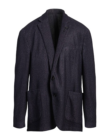 LARDINI Blazer Dark purple 50% Cashmere, 50% Silk