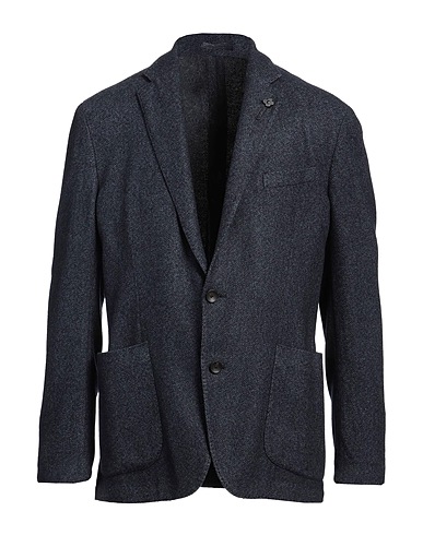 LARDINI テーラードジャケット ネイビー カシミヤ 50% / シルク 50%