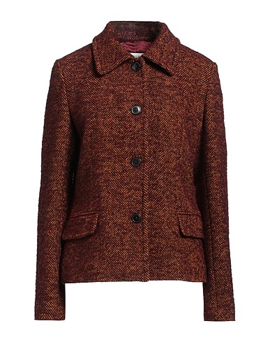 DRIES VAN NOTEN Jacket Burgundy 52% Wool, 44% Polyester, 4% Polyamide