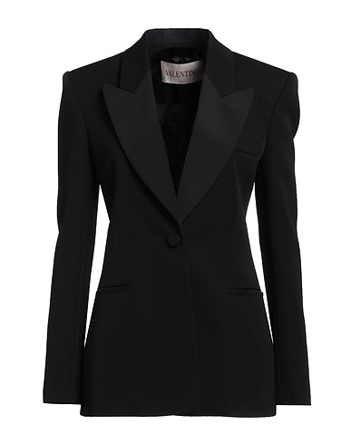 VALENTINO GARAVANI Blazer Black 100% Virgin Wool, Silk, Viscose
