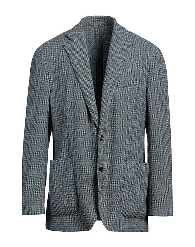 LARDINI Blazer Slate blue 62% Wool, 23% Cotton, 15% Polyamide